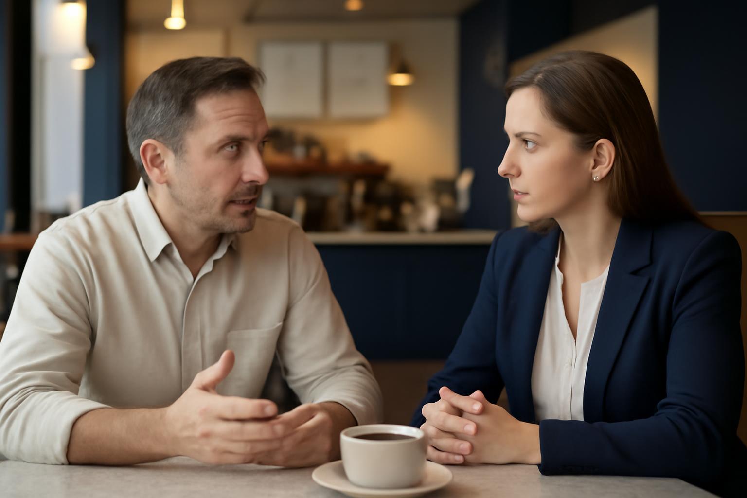 A prospective owner speaking with an experienced franchise operator.